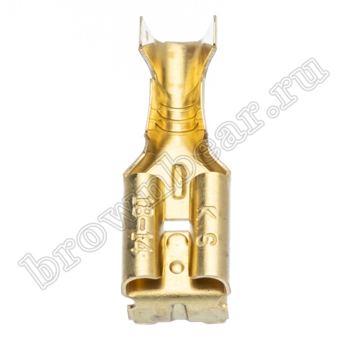 Клемма плоская обжимная 6.3мм, гнездо+вилка на провод 2.5 - 4.0 мм², кратно 100шт., РП-О TA-3.5MFO фото 4