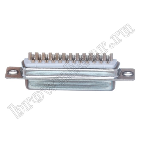 Разъем D-SUB  25 контактов, гнездо на кабель, пайка, тип 2 DB-25F фото 5