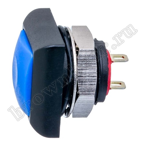 Кнопка влагозащищенная IP67 без фиксации, квадратная на блок, НР, синяя PSW-8-Bl фото 6