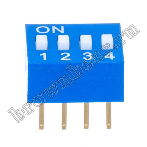 Переключатель Dip-Switch 4 контактных группы, (B001C) SWD1-4 фото 4