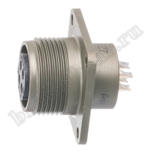 Разъём Amphenol серии MS, 4 контакта, розетка на блок, тип 14S, резьбовой MS3102E-14S-2S фото 2