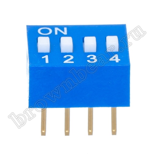 Переключатель Dip-Switch 4 контактных группы, (B001C) SWD1-4 фото 4