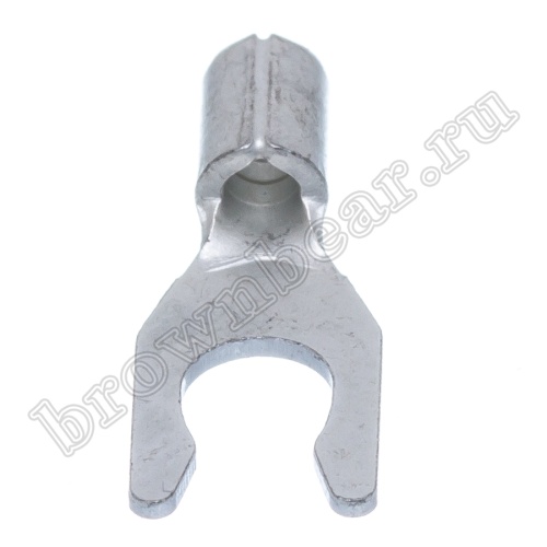 Клемма вилочная обжимная тип "U" 3.7 мм на провод 0.5 - 1.5 мм² с защелкой, неизолированная, кратно 100шт. TYL-1.25-3 фото 5