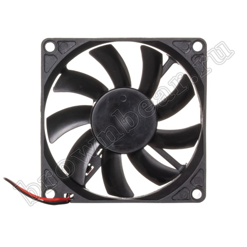 Вентилятор для корпуса 80х80х15, DC 12В, 0.11А,  подшипник качения, AV-F8015MB12 фото 2