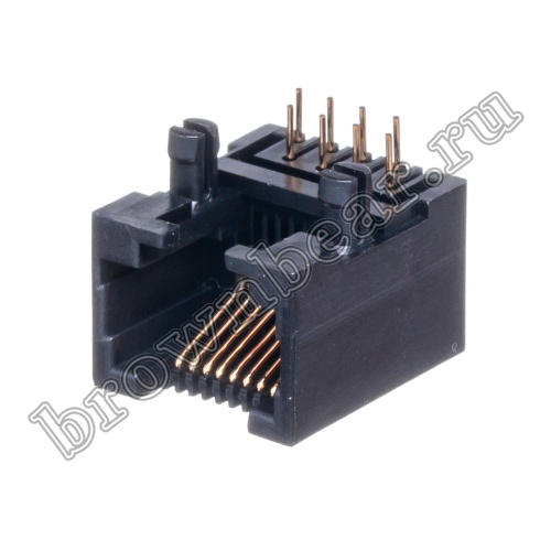 Разъём RJ-45 гнездо на плату, 8P8C, тип 4 TJ4-8P8C