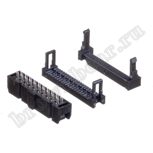 Разъем IDC 2х8 розетка на плоский кабель, шаг 2.54мм IDC-16 фото 6