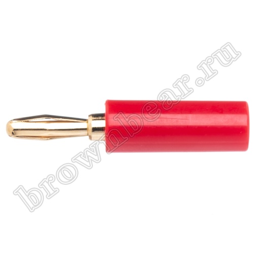 Разъем Banana штекер, тип 4, красный  фото 5