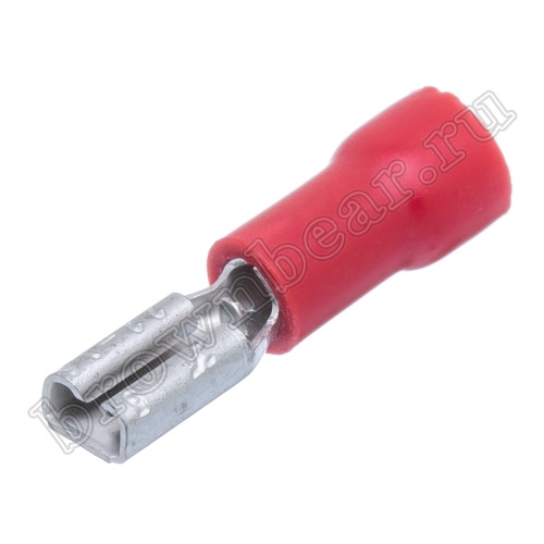 Клемма плоская обжимная 3 мм, гнездо на провод 0.25 - 1.5 мм², изолированная, кратно 100шт., РПИ-М TAI3-1.25F