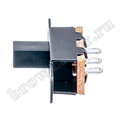 Движковый переключатель мини 3 контакта, тип 5/3, без резьбы, L=5мм SS-5/2-3 фото 2