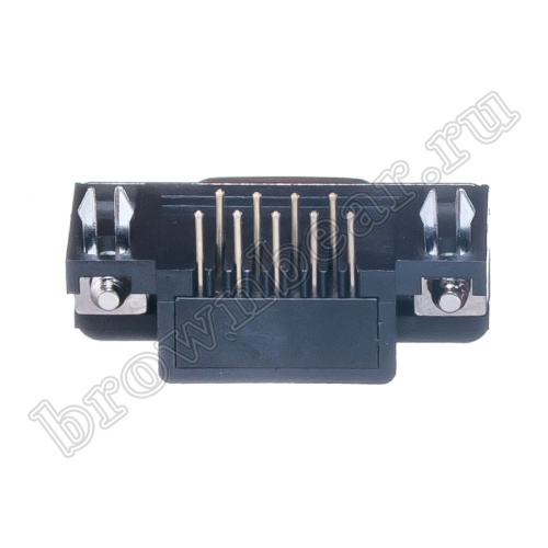 Разъем D-SUB 9 контактов, гнездо на плату, прямой угол  7.2мм DRB-9FA фото 4