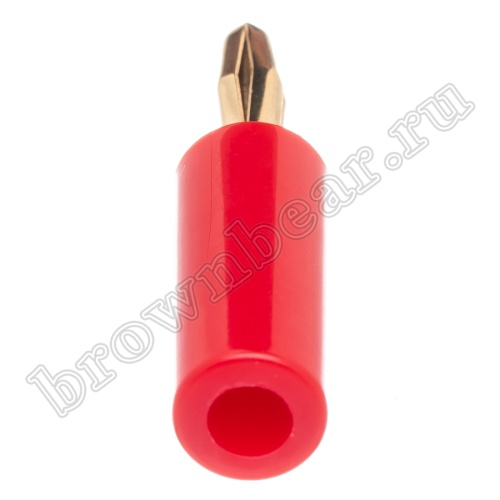 Разъем Banana штекер, тип 4, красный  фото 2
