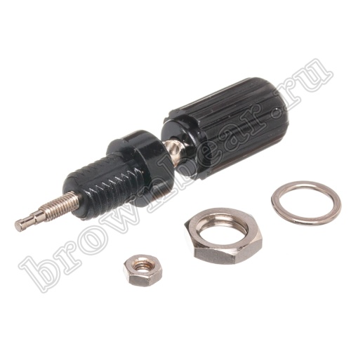 Клемма приборная для разъема Banana, тип 11 (гнездо), черная BP-11B фото 7