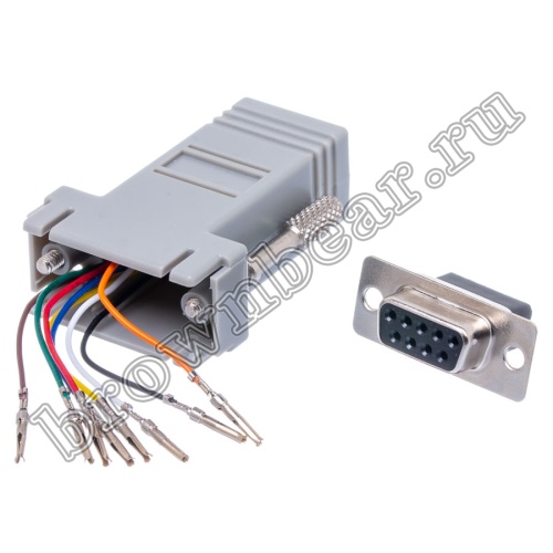 Переходник D-SUB 9 гнездо - RJ45 гнездо GC-9FT8 фото 4