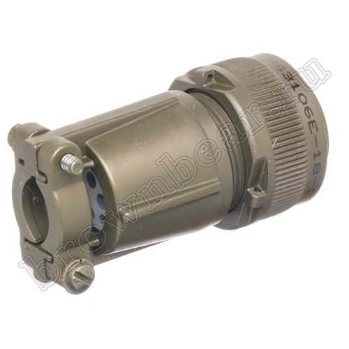 Разъём Amphenol серии MS, 10 контактов, розетка на кабель, тип 18, резьбовой MS3106E-18-1S фото 4