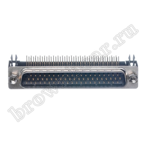 Разъем D-SUB 62 контакта, вилка на плату, прямой угол DHR-62M фото 3