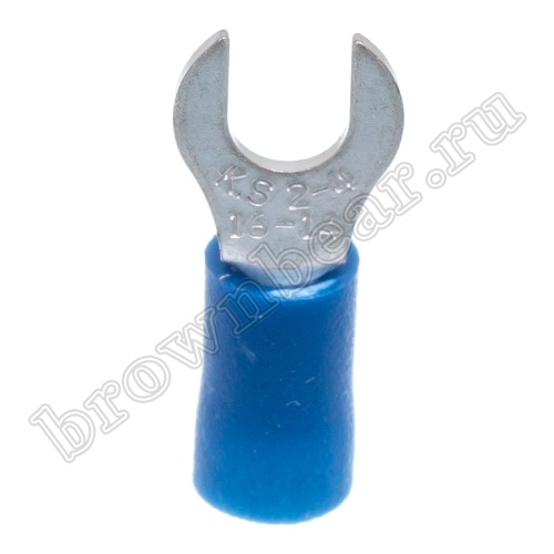 Клемма вилочная обжимная тип "U" 4.3 мм на провод 1.5 - 2.5 мм² круглая, изолированная, кратно 100шт. TYRI-2-4 фото 5