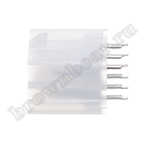 Разъем питания Mini-Fit 6 контактов, вилка на плату, шаг 4,2мм MF-6MA/2 фото 3