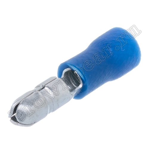 Клемма штекерная обжимная тип "B" 4.0 мм вилка на провод 1.5 - 2.5 мм², изолированная, кратно 100шт. TBI-2-4M