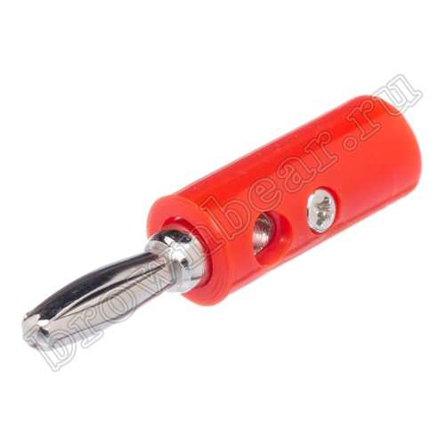 Разъем Banana штекер, тип 1, красный