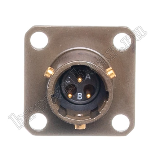 Разъём Amphenol серии 62IN, 3 контакта, вилка на блок, тип 8, байонетный 62IN-12E-8-33P фото 2