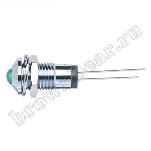 Светодиод в корпусе индикаторный, зеленый, 12.0 mcd фото 2