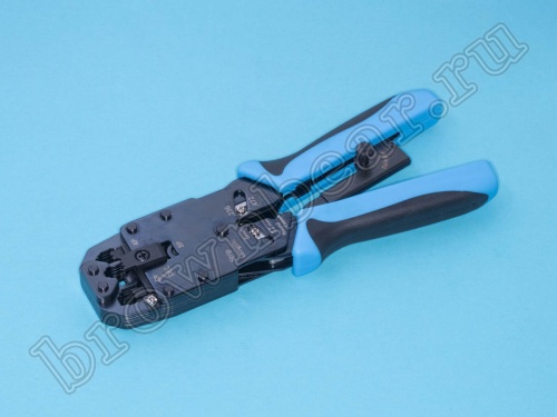 Пресс-клещи (кримпер) для обжима разъемов RJ-10,11,12,45 c храповым механизмом HT-2008AR фото 3