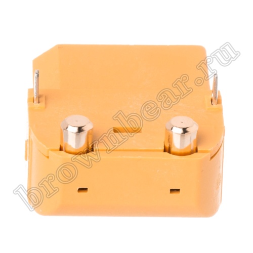 Разъем питания XT90 для АКБ, 2 контакта, розетка на плату угловая XT90PW30-F.G.Y фото 4