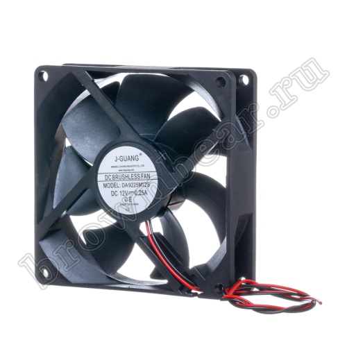 Вентилятор для корпуса 92х92х25, DC 12В, 0.25А, подшипник скольжения DAC9225H12S фото 6
