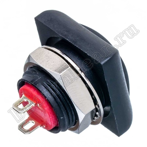 Кнопка влагозащищенная IP67 без фиксации, квадратная на блок, НР, черная PSW-8-B фото 4