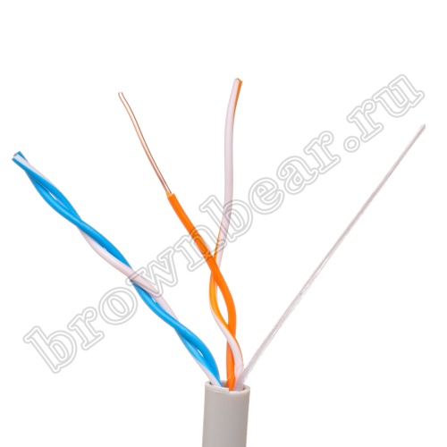 Кабель Витая пара, 2 пары, медный, 5 категория, серый, PCnet, бухта 305м PCnet фото 7