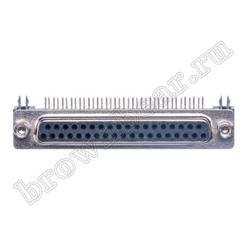 Разъем D-SUB  37 контактов, гнездо на плату, прямой угол  7.2мм, тип 2 DRB-37FA фото 3