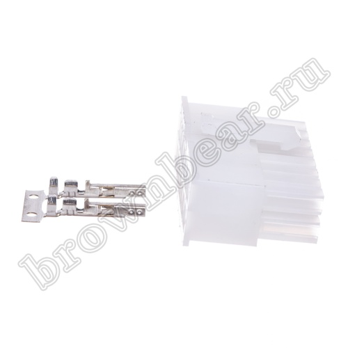 Разъем питания Mini-Fit 16 контактов, гнездо на кабель, шаг 4,2мм MF-16F фото 4