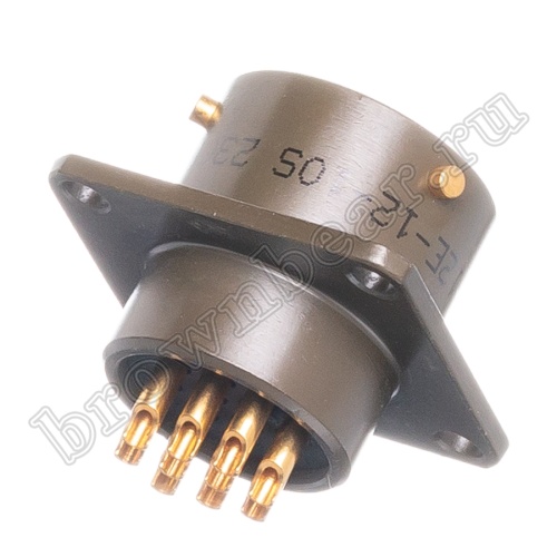 Разъём Amphenol серии 62IN, 10 контактов, розетка на блок, тип 12,  байонетный 62IN-12E-12-10S фото 2