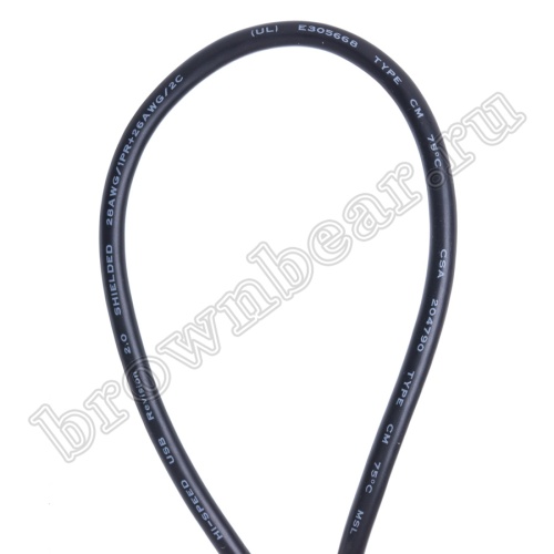 Кабель интерфейсный USB 2.0, type А - type C, вилка - вилка, черный, 2 метра фото 2