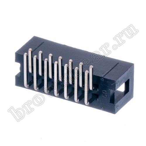 Разъем IDC 2х7 вилка на плату, шаг 2.54мм, прямой угол BH-14R фото 5