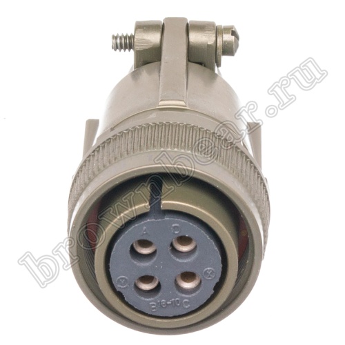 Разъём Amphenol серии MS, 4 контакта, розетка на кабель, тип 18, резьбовой MS3106E-18-10S фото 7