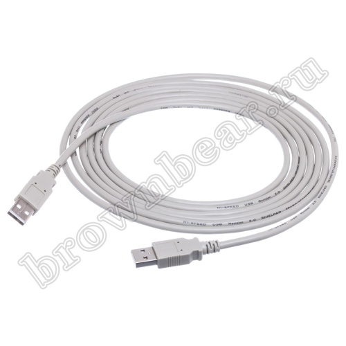 Кабель интерфейсный USB, type А - type А, вилка - вилка, 3 метра