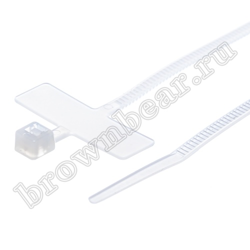 Стяжка (хомут) нейлоновая 100 x 2.5мм с маркировочной площадкой, белая, упаковка 100 шт. MCV-100 фото 3