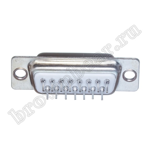 Разъем D-SUB  15 контактов, гнездо на плату, вертикальный DBB-15F фото 4