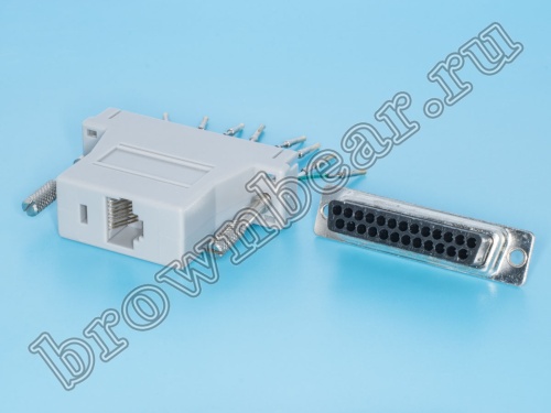 Переходник D-SUB 25 гнездо - RJ45 гнездо GC-25FT8 фото 2
