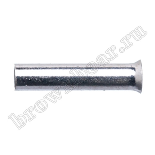 Кабельный наконечник штыревой втулочный НШВ 8 мм, под опрессовку на провод 1.0 мм², упаковка 100шт. TC-1.0-8 фото 5