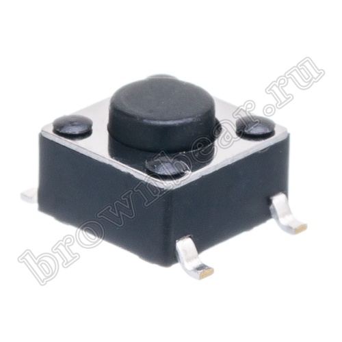 Кнопка тактовая SMD, 6х6 мм, h=4.3 мм, 4 контакта SWT-34-43
