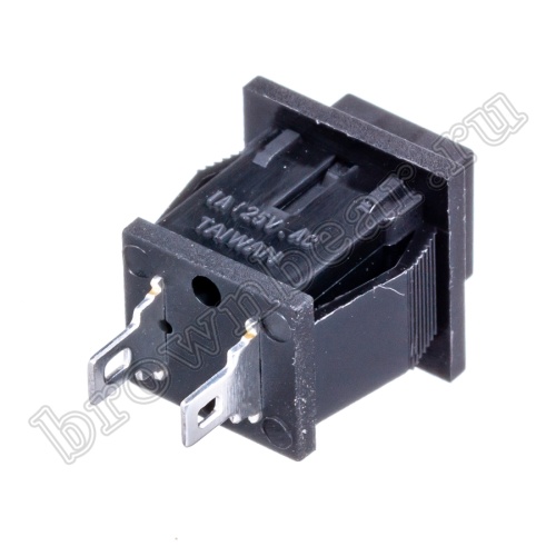 Кнопка без фиксации, квадратная на блок крепление защелка, НР, черная PSW-9AB фото 3