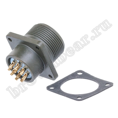 Разъём промышленный круглый MIL-5015 серии MS 10 контактов, вилка на блок фото 5