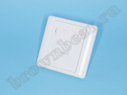 Рамка 80х80мм под 1 Keystone, со шторкой 