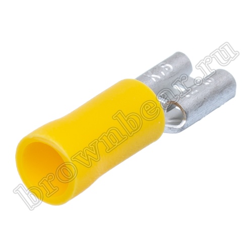 Клемма плоская обжимная 6.3 мм, гнездо на провод 4.0 - 6.0 мм² , изолированная, кратно 100шт., РПИ-М TAI-5.5F фото 3