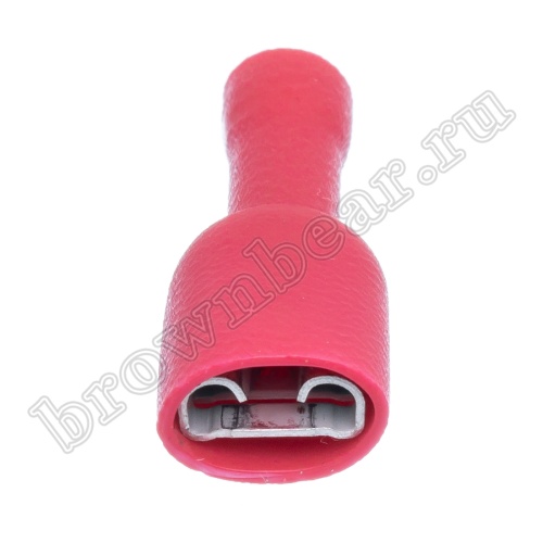 Клемма плоская обжимная 6.3 мм, гнездо на провод 0.5 - 1.5 мм², полностью изолированная, кратно 100шт., РПИ-М TAI-1.25FI фото 4