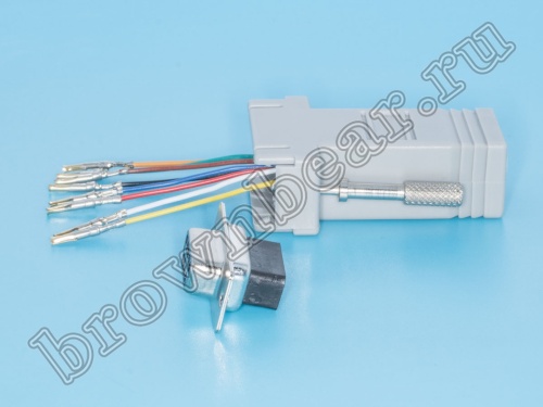 Переходник D-SUB 9 гнездо - RJ45 гнездо GC-9FT8 фото 3