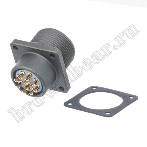 Разъём промышленный круглый MIL-5015 серии MS 10 контактов, гнездо на блок фото 5