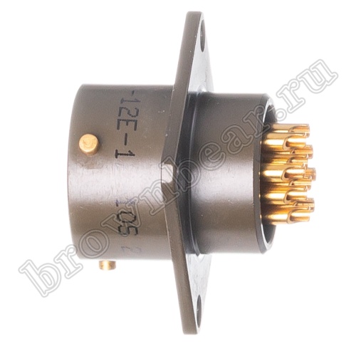 Разъём Amphenol серии 62IN, 10 контактов, розетка на блок, тип 12,  байонетный 62IN-12E-12-10S фото 4